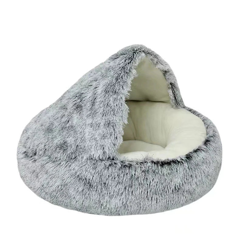Purr-fectly Plush Pet Bed: The Cozy Round Sleeping Nest for Your Furry Royalty!