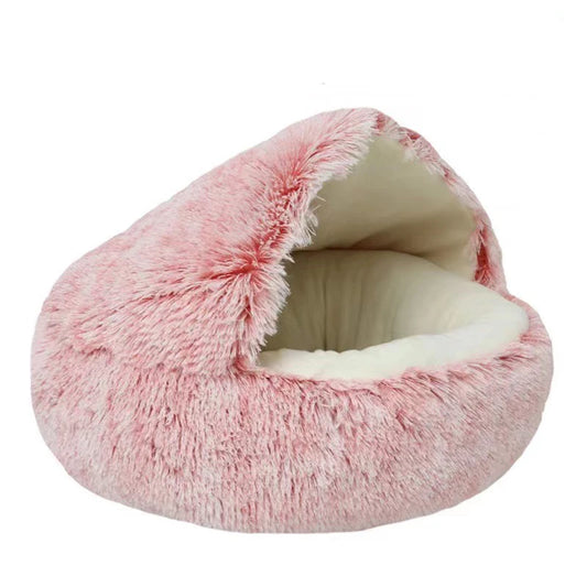 Purr-fectly Plush Pet Bed: The Cozy Round Sleeping Nest for Your Furry Royalty!