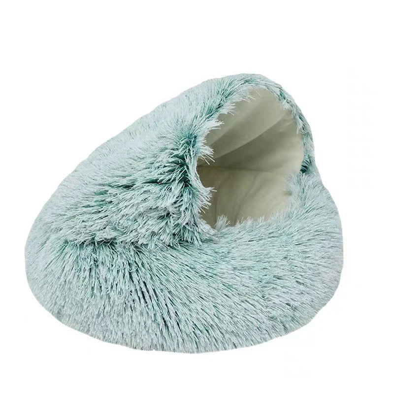 Purr-fectly Plush Pet Bed: The Cozy Round Sleeping Nest for Your Furry Royalty!