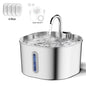 2.2L Automatic Cat and Dog Water Fountain with Faucet Stainless Steel Filter Silent Water Pump Cat Water Fountain Supplies