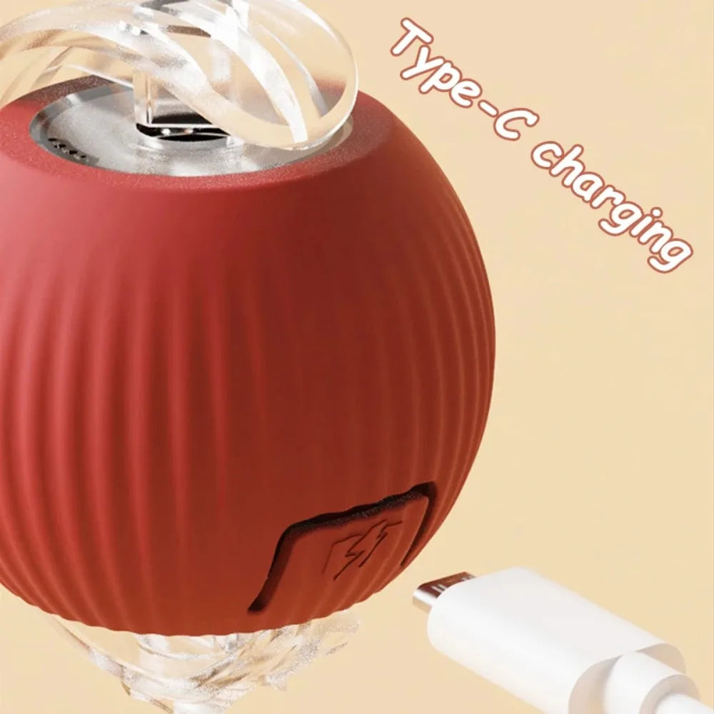 Introducing the Purr-fect Playmate: The Cat's Whisker Automatic Rolling Ball Toy – Rechargeable Fun That Imitates a Cheeky Mouse!