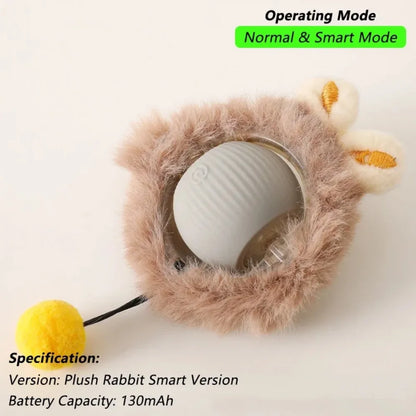 Introducing the Purr-fect Playmate: The Cat's Whisker Automatic Rolling Ball Toy – Rechargeable Fun That Imitates a Cheeky Mouse!