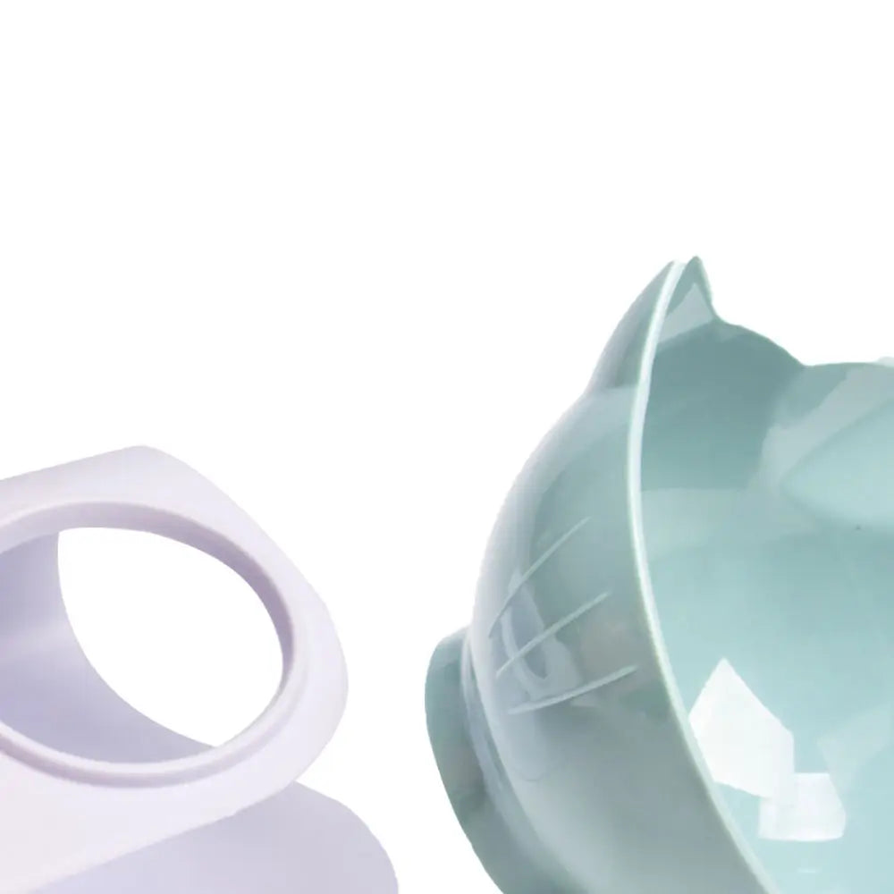 Elevated Non-Slip Double Cat Bowls with Incline Stand - Ideal Feeding Solution for Cats and Kittens