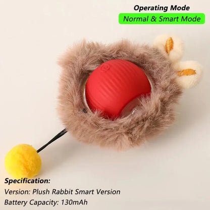 Introducing the Purr-fect Playmate: The Cat's Whisker Automatic Rolling Ball Toy – Rechargeable Fun That Imitates a Cheeky Mouse!