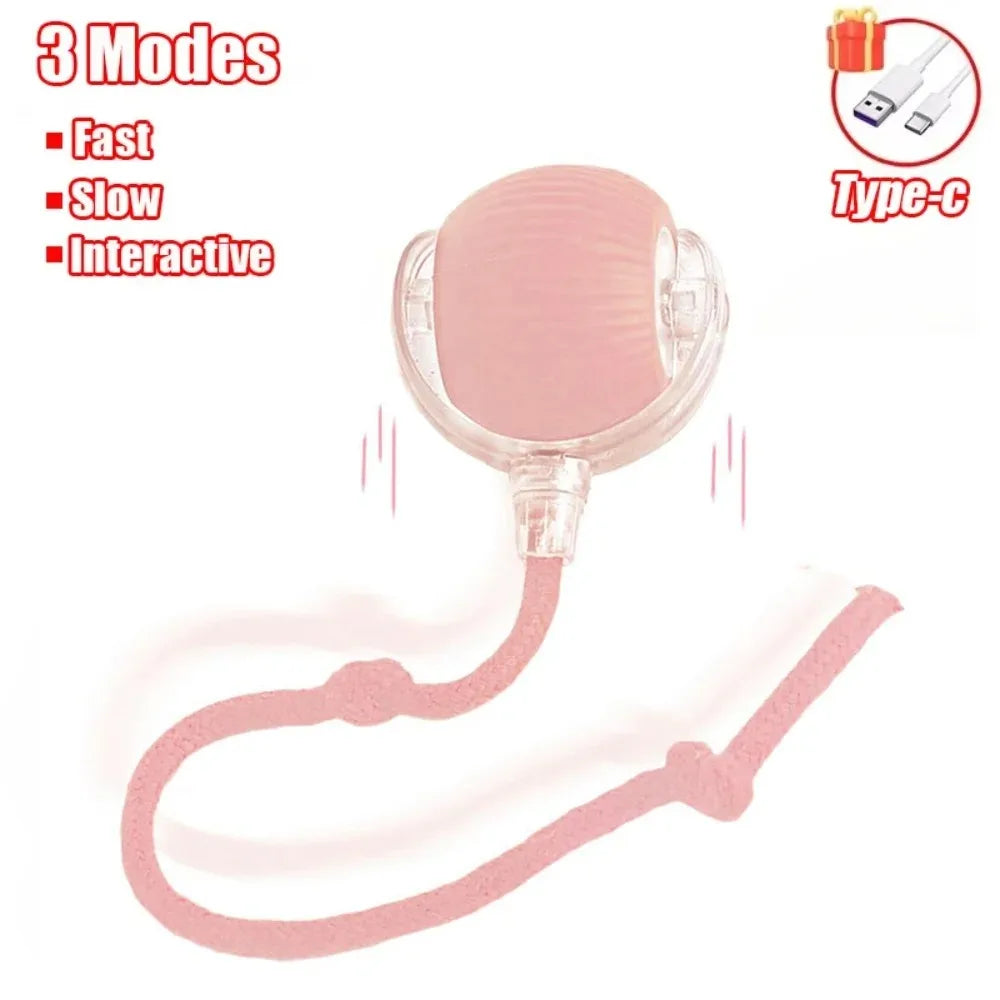 Introducing the Purr-fect Playmate: The Cat's Whisker Automatic Rolling Ball Toy – Rechargeable Fun That Imitates a Cheeky Mouse!