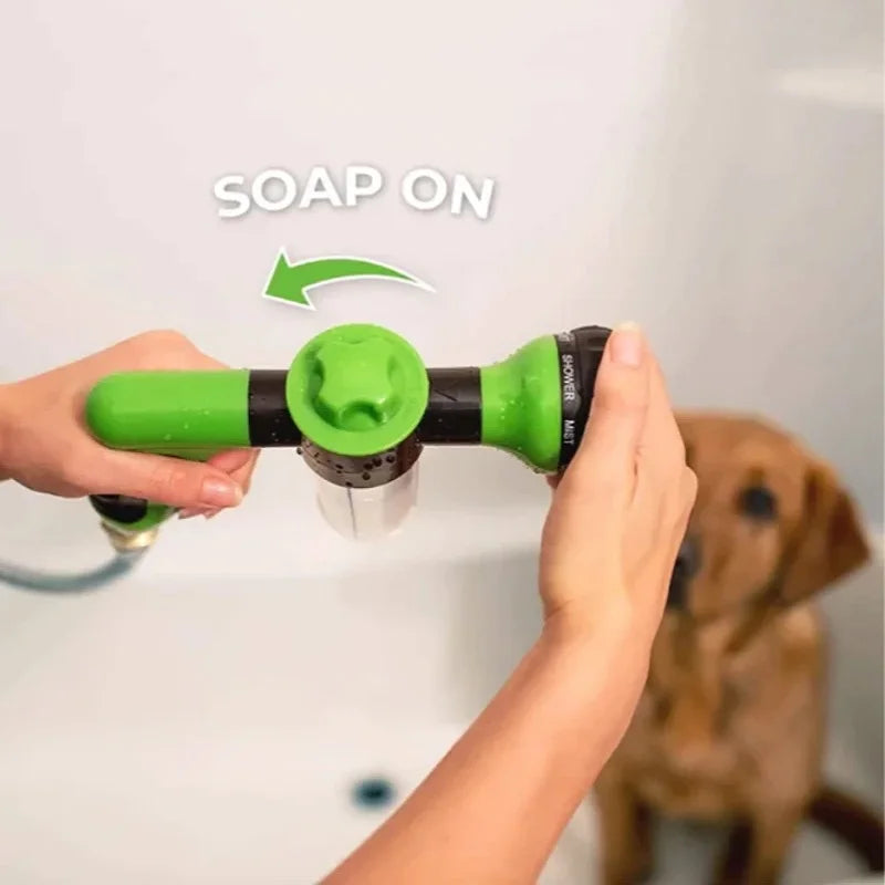 Transform Bath Time with the 3-Mode Adjustable Pet Shower Nozzle Gun - Effortless Soap and Foam Sprayer for Dogs!