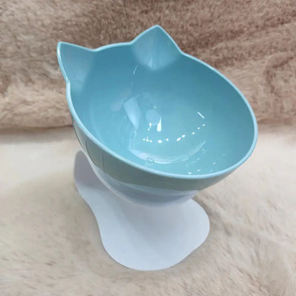 Elevated Non-Slip Double Cat Bowls with Incline Stand - Ideal Feeding Solution for Cats and Kittens