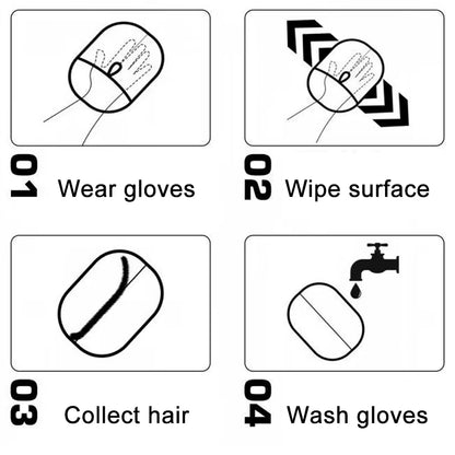 Transform Your Pet Grooming Routine with Electrostatic Hair Removal Gloves - Effortlessly Banish Dog and Cat Hair from Your Home!
